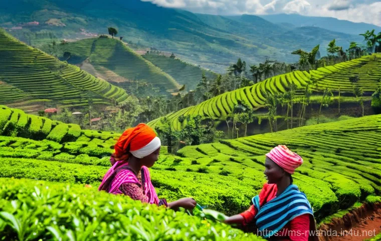 르완다의 국제 무역 정책 - Image Prompt 1: The Essence of Rwandan Coffee and Tea Prosperity** 르완다의 국제 무역 정책 - Image Prompt 1: The Essence of Rwandan Coffee and Tea Prosperity**