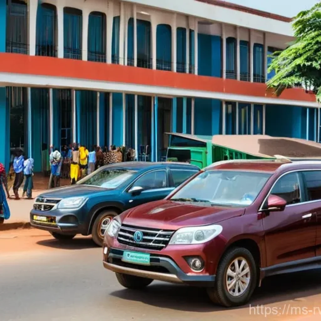 르완다에서의 교통 위반 벌금 - **Prompt:** A clean and modern street scene in Kigali, Rwanda, at a busy intersection. The image sho...