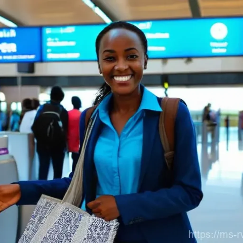 르완다 공항 도착 절차 - **Prompt 1: Welcoming Arrival at Kigali International Airport**
    "A bright, modern, and immaculat...