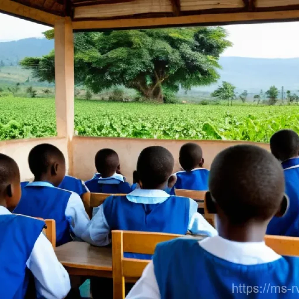 르완다와 미국의 관계 - **Prompt: "A vibrant, hopeful scene in rural Rwanda, showcasing the positive impact of international...