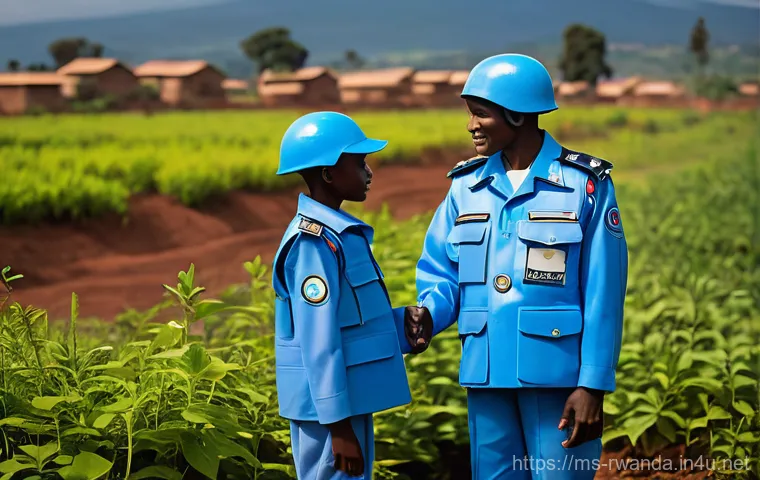 르완다와 미국의 관계 - **Prompt: "A vibrant, hopeful scene in rural Rwanda, showcasing the positive impact of international... 르완다와 미국의 관계 - **Prompt: "A vibrant, hopeful scene in rural Rwanda, showcasing the positive impact of international...