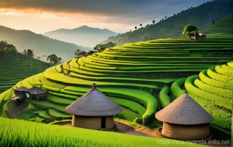 르완다의 전통 건축 기법 - **Prompt:** A beautifully intricate traditional Rwandan cylindrical house with a high, gracefully cu... 르완다의 전통 건축 기법 - **Prompt:** A beautifully intricate traditional Rwandan cylindrical house with a high, gracefully cu...