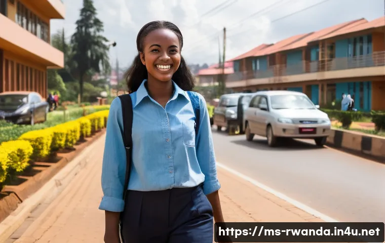 르완다에서의 교환 학생 프로그램 - **Prompt 1: Arrival in Modern Kigali**
A vibrant, wide-angle shot of a young Malaysian female st...