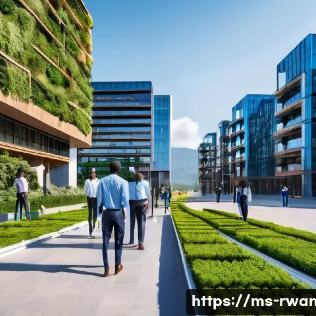 르완다의 정치 제도 - **Rwanda's Tech and Innovation Hub**
"A vibrant, wide-angle shot showcasing a futuristic yet org...
