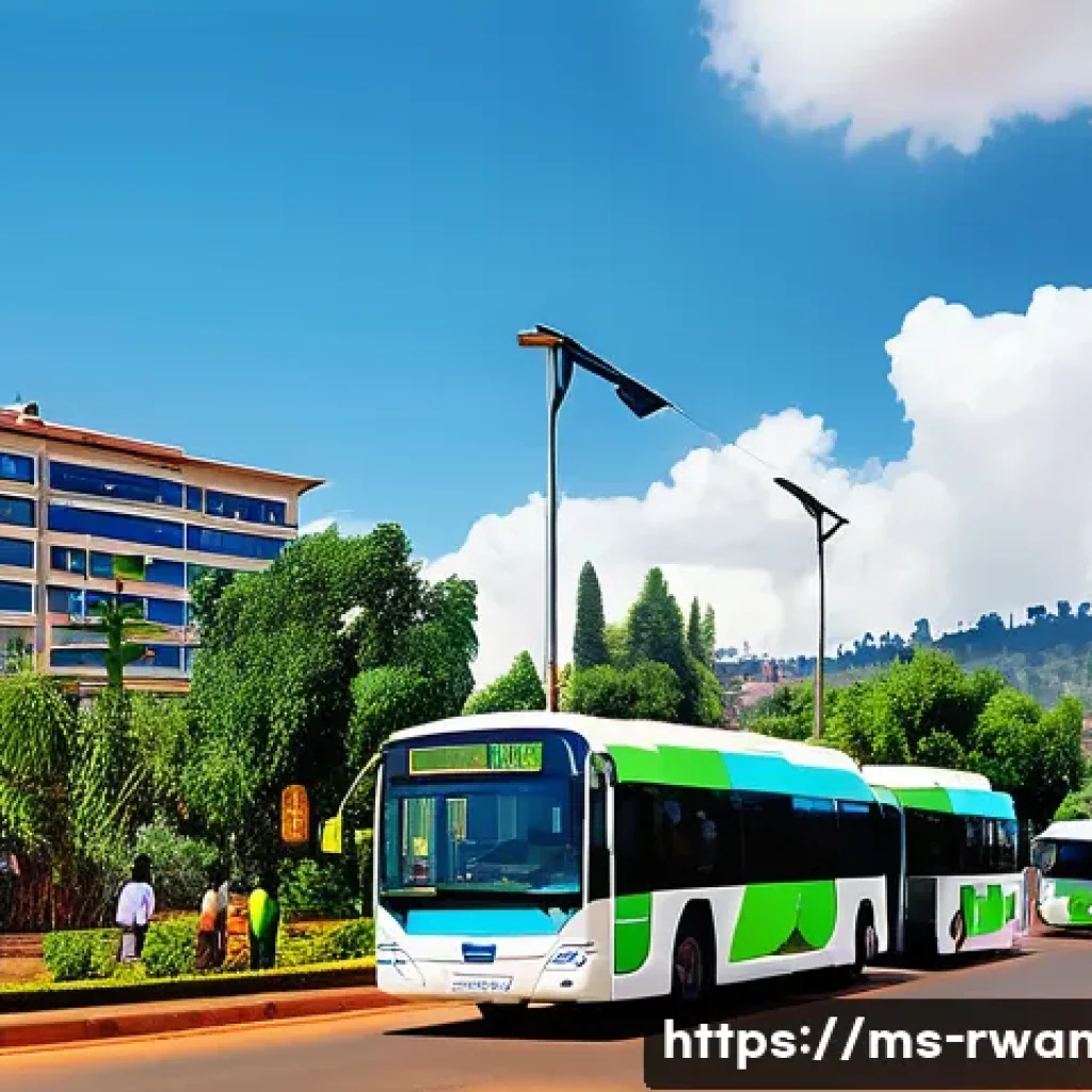 르완다와 콩고민주공화국 비교 - A vibrant urban scene of Kigali, Rwanda, showcasing a modern smart city environment with wide clean ...